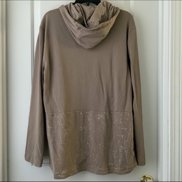 NIKE Rare Men's Tan Hoodie with Paint Splatter NWT - Picture 4 of 5